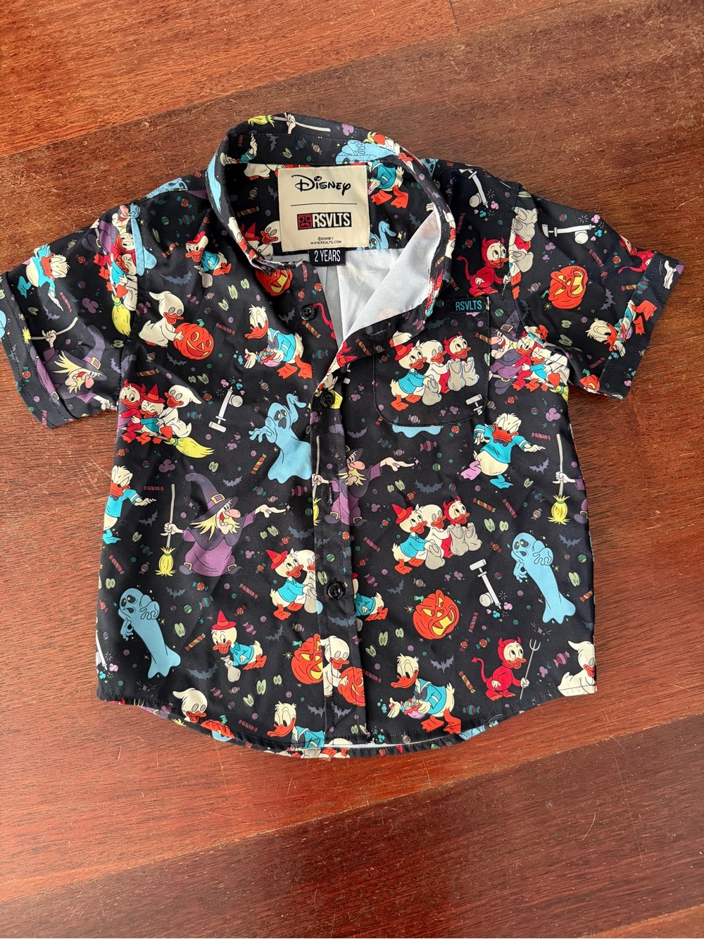 RSVLTS “Tricks Treats and Trouble” Disney Halloween Print- size 2T